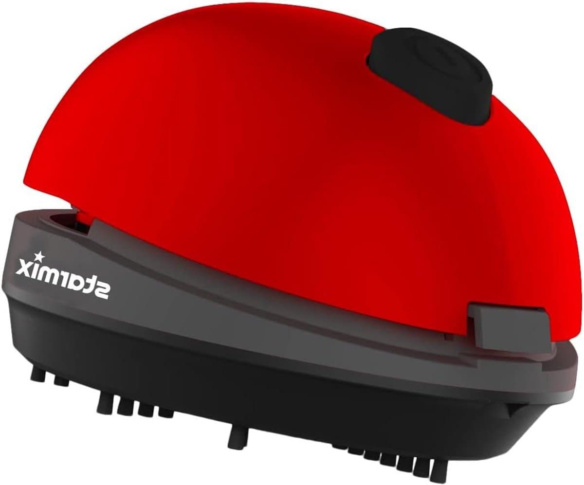 Mini Tafelstofzuiger - Kruimeldief - Kleine oppervlakken reinigen - Draadloos en Snel - 3 Volt - Rood — afbeelding 1