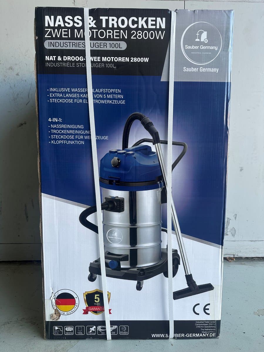 Sauber SB-2800W Industriële Stofzuiger - 100L — afbeelding 1