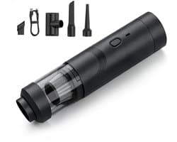 zurabini - Draadloze Handstofzuiger - Auto Stofzuiger Draadloos -Handstofzuiger Auto 19000Pa - 4-in-1 Mini Auto Stofzuiger - HEPA Filter - USB-C Oplaadbaar - Met Meerdere Opzetstukken - Voor Auto, Bureau en Thuis