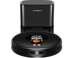 Robotstofzuiger Met Dweilfunctie-Automatisch Leegstation-LDS Laser Navigatie-App En Spraakbediening-4000 Pa-Harde Vloeren En Tapijt-33x33x9,6cm-Zwart