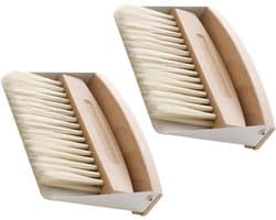 Mini Stoffer en Blik Set - Kleine Schoonmaakset - Bureau Reinigen - Duurzaam Materiaal