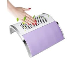 Nagelstofzuiger - Nagelstofafzuiging Stofverzamelaar - Nagelstyling Werkplek - Dubbele Ventilator - 500 Gram - Paars