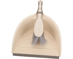 Mini Stoffer Set - Kleine Bezem Stofblik - Desktop Schoonmaken - Compact Ontwerp - 33 cm - Wit