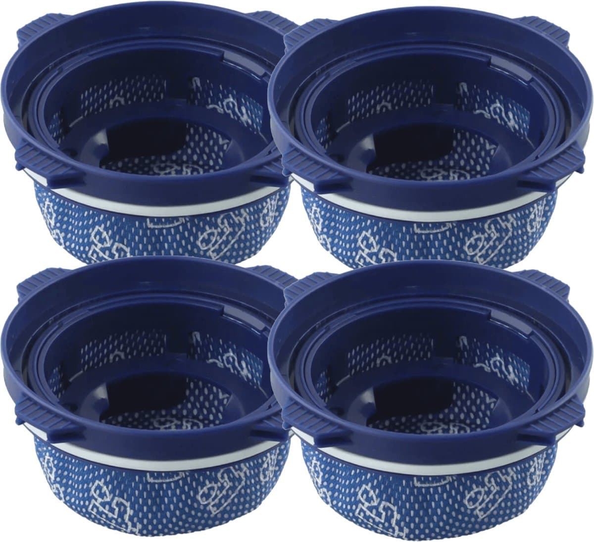 4x Filter geschikt voor Samsung Jet 60 70 70+ 75 75+ 90 - Vervangt DJ9702649A - Wasbaar — afbeelding 1