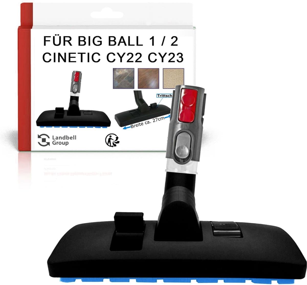 Maxorado combimondstuk geschikt voor Dyson Big Ball, Big Ball 2, Cinetic, CY22, CY23 - vloermondstuk - borstel — afbeelding 1