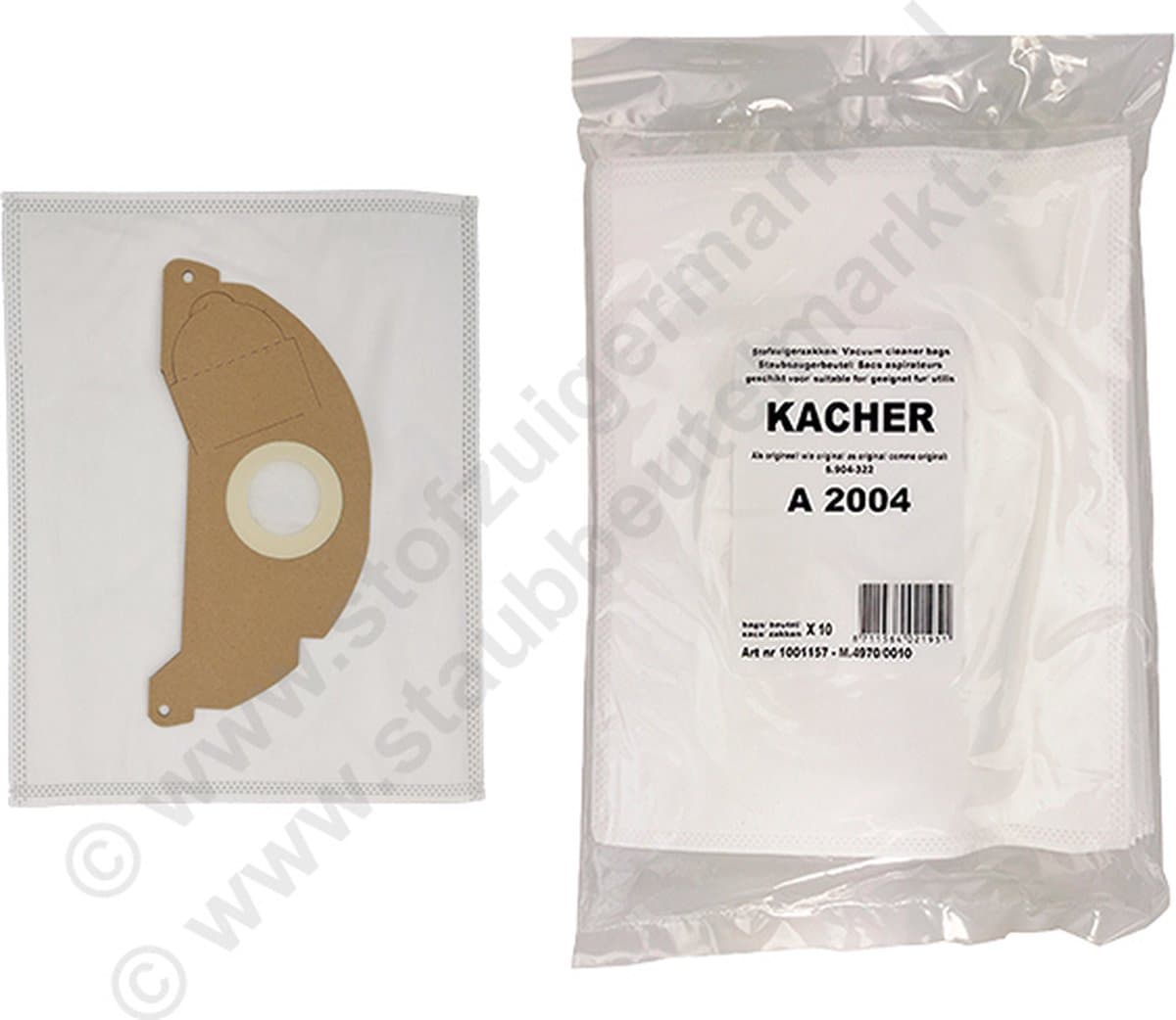 Microfiber - stofzuigerzakken geschikt voor Kärcher A2004 — afbeelding 1