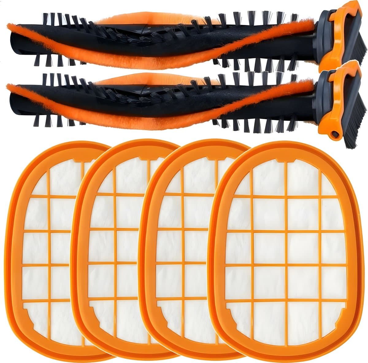 2x Hoofdborstel en 4x Filter set geschikt voor Philips SpeedPro Max - Vervanging onderdeel accessoires CP0663 / CP0667 — afbeelding 1
