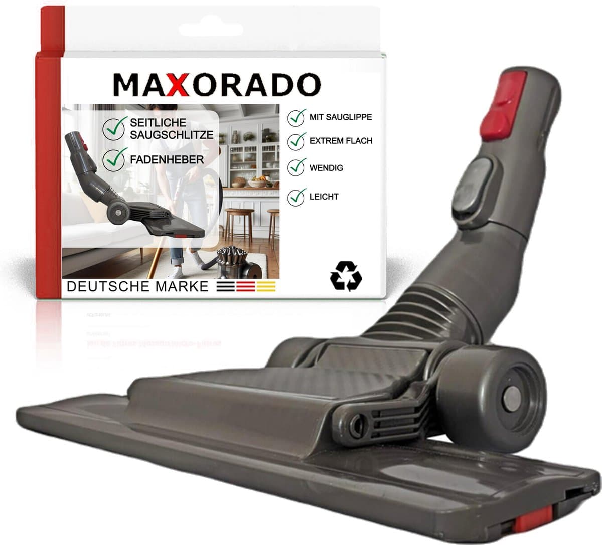 Maxorado Platte zuigmond - vloerzuigmond geschikt voor Hompany, Smartvac, 11, V15A - borstel voor uw accuzuiger — afbeelding 1