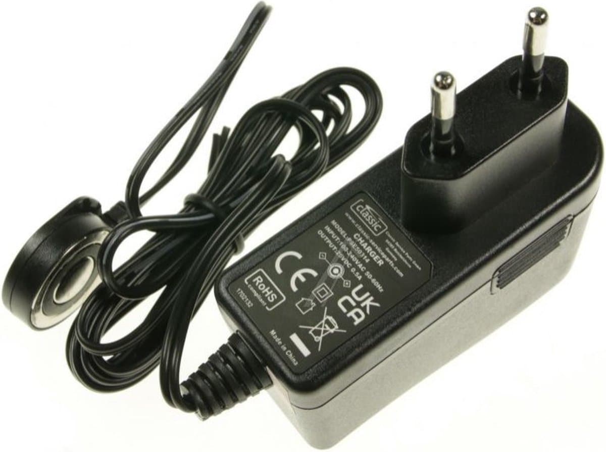 25V-0,5A LADER MET DISC ALTERNATIEF VOOR PHILIPS STEELSTOFZUIGER FC6722, FC6723 — afbeelding 1