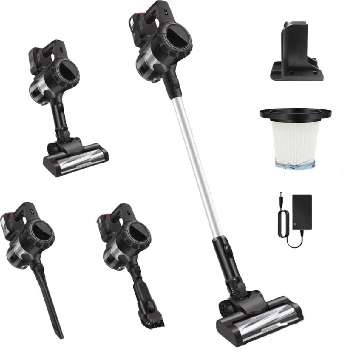 Draadloze Stofzuiger Tavien - 6-in-1 Steelstofzuiger voor Thuis - Tapijtvloer en Huishoudstofzuiger met HEPA-filtratie — afbeelding 1