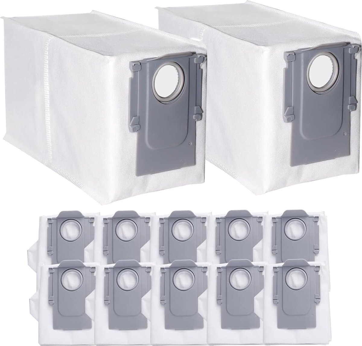 12 stuks stofzakken als vervanging geschikt voor Roborock Q Revo Robot / S8 MaxV Ultra / S8 Max Ultra / Qrevo MaxV robotstofzuiger, 2,7 l grote capaciteit — afbeelding 1