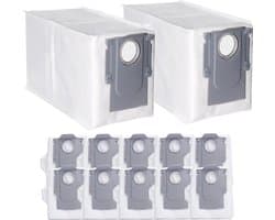 12 stuks stofzakken als vervanging geschikt voor Roborock Q Revo Robot / S8 MaxV Ultra / S8 Max Ultra / Qrevo MaxV robotstofzuiger, 2,7 l grote capaciteit