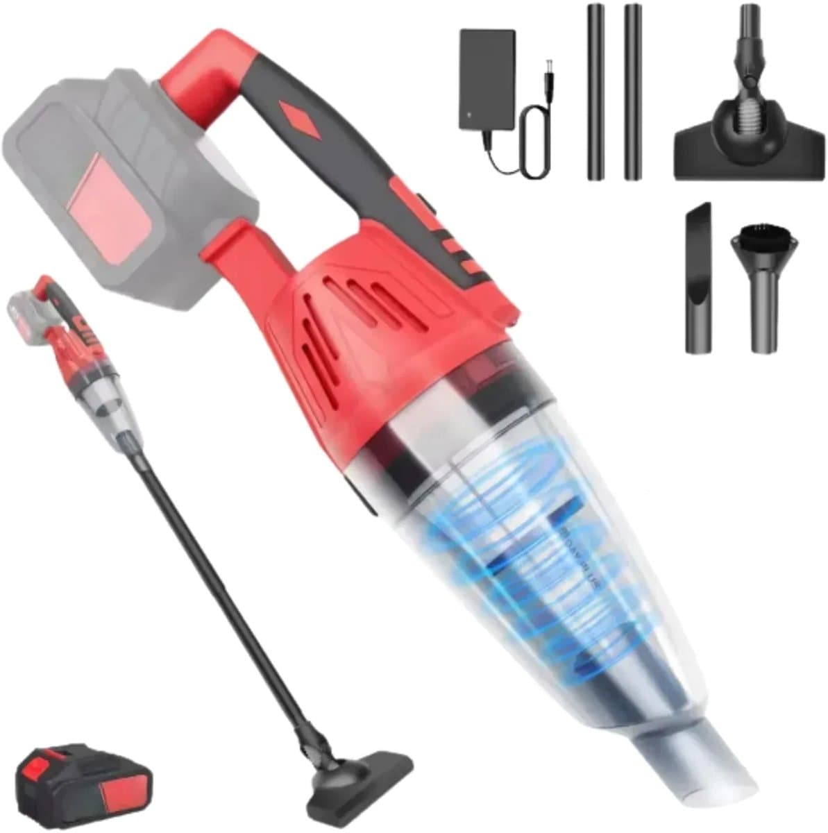 Draadloze Handstofzuiger 2-in-1 - Hoog Zuigkracht - Oplaadbaar & Draagbaar - Voor Auto, Kantoor & Huisdierhaar — afbeelding 1