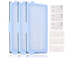Deze 3-delige filterset bevat 3 luchtfilters en 3 motorfilters, geschikt voor Miele Complete C2, C3, Compact C1, C2, S4000, S5000, S6000 en S8000 serie stofzuigers.