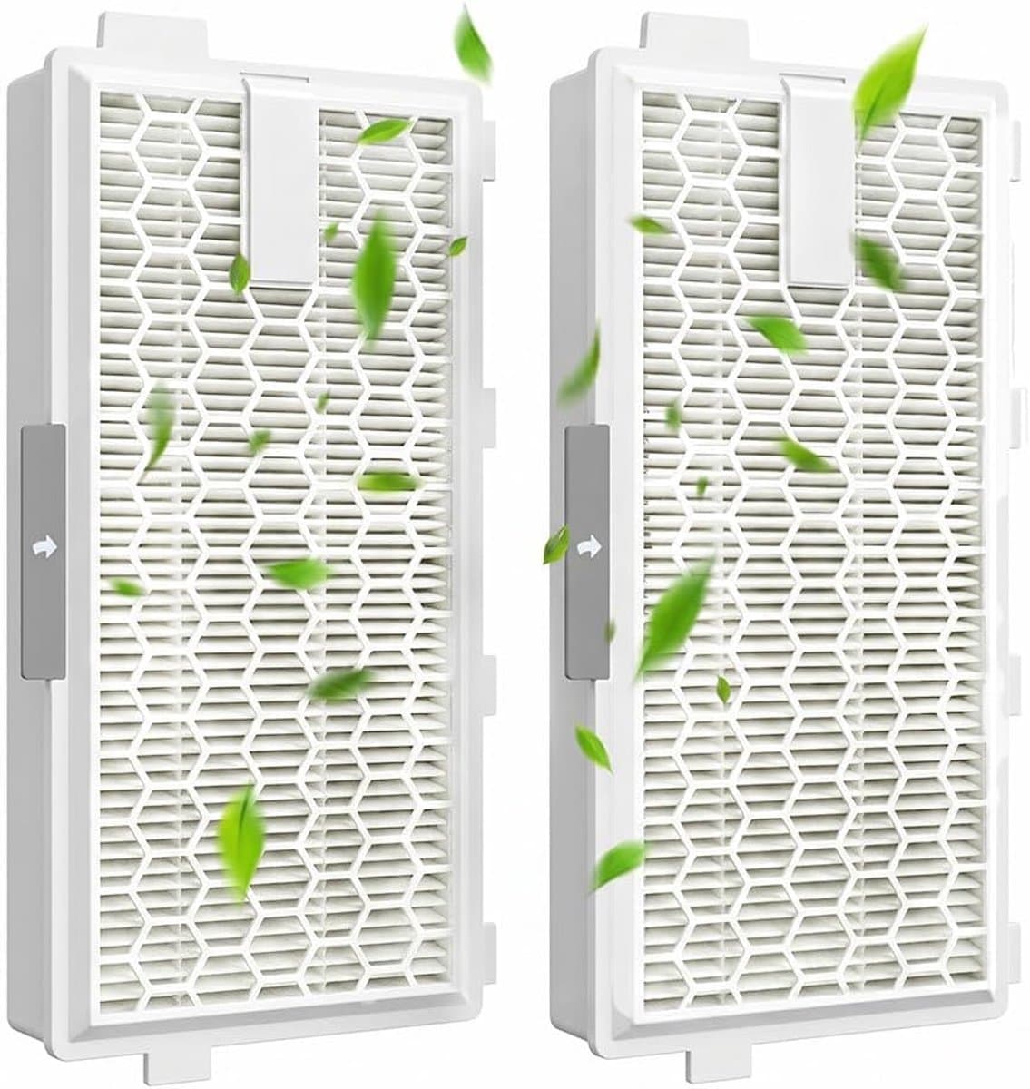 2 stuks HEPA Airclean Plus 50 filters voor Miele Compact Cl & C2, Complete C2 en C3, SF-HA 50 filters voor modellen # S4, S5, S6, S8, S4000, S4999, S5000, S5999, S6000, S6999, S8000, S8000, S8000, S8000 — afbeelding 1