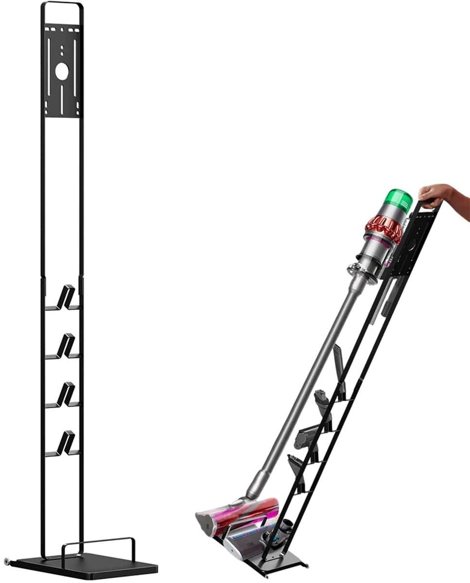 Velmio Stofzuigerhouder - Opberg Rek - Rek Voor Draadloze Stofzuiger - Geschikt voor Dyson - Steelstofzuiger - Schoonmaakaccessoires - Zwart — afbeelding 1
