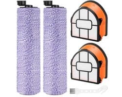 PromoHome Borstelfilter set voor Shark HydroVac XL 3-in-1 en Cordless Pro XL stofzuigers - 2 borstels, 2 filters en reinigingsborstel
