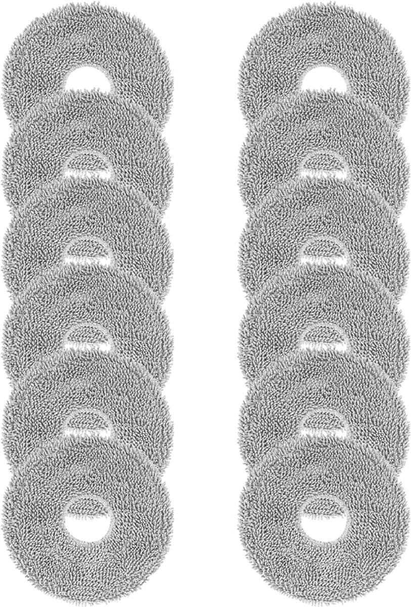 Dailygoods- Wisdoeken 12 Stuks - Herbruikbare Microvezel - Compatibel met Dreame X50/X40/L20 Ultra - Xiaomi X20 Pro/Max - Wasbare Dweilpads - Universele Pasvorm — afbeelding 1