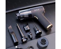 Draagbare Kruimeldief - Handstofzuiger Krachtig - Auto Huis Schoonmaken - 98000PA Zuigkracht - 4000mAh Batterij - Zwart