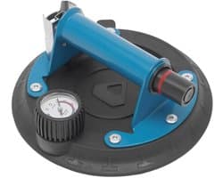 Vacuümzuignap Glaslift - Zuignap met Handvat - Zware Objecten Verplaatsen - Veiligheidsindicatie Rode Lijn - 8 inch - Blauw Zwart