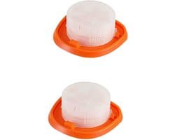 2-stuks Vervangingsfilter voor stofzuiger - Stofzuigerfilter - 12x10,5 cm - Wasbaar - Herbruikbaar - Compatibele modellen: Black and Decker handstofzuigers HNVC220BCP07, HNVC215BW52, HNV215B12, HNVC215B10, HNVC115J06, HNVC115B22, HNVC220BCZ01-Oranje