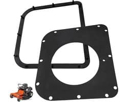 Grasopvangbak Afdichting - Pakking Set - Grasmaaien Onderhoud - Directe Vervanging - 20.3 x 20.3 cm - Zwart