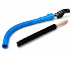 Daity 2 -Pack delige reinigingsset voor wasdroger-afvoer: stofzuigeropzetstuk en flexibele pluizenborstel – blauw