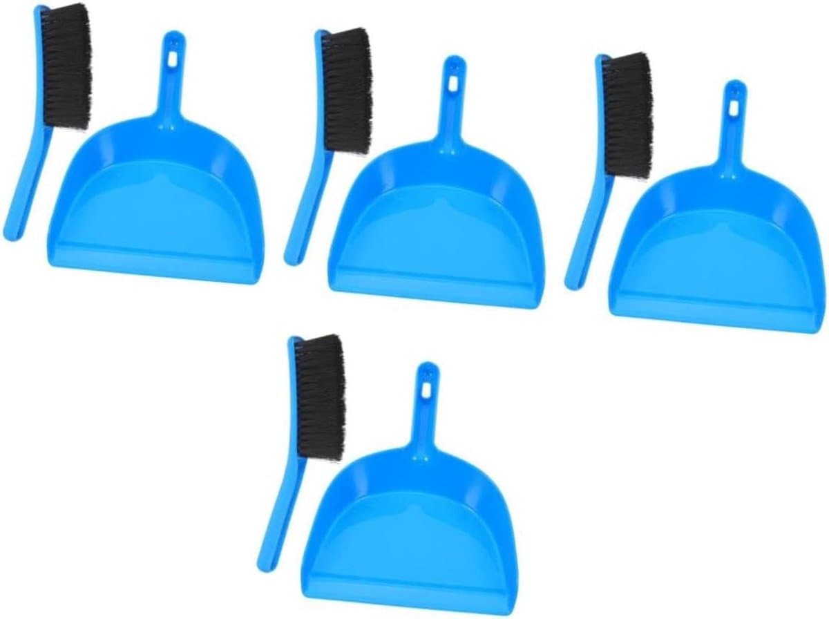 Mini Stoffer Bezemset - Kleine Reinigingsset - Bureau Schoonmaken - Compact Ontwerp - 26 cm Lengte - Grijs — afbeelding 1