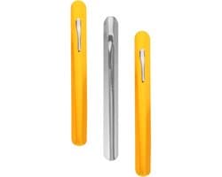 Roestvrijstalen Kruimelveger - Tafelreiniger Schraper - Tafels Snel Schoonmaken - Met Handige Pocket Clip - 3 Stuks - Diverse Kleuren