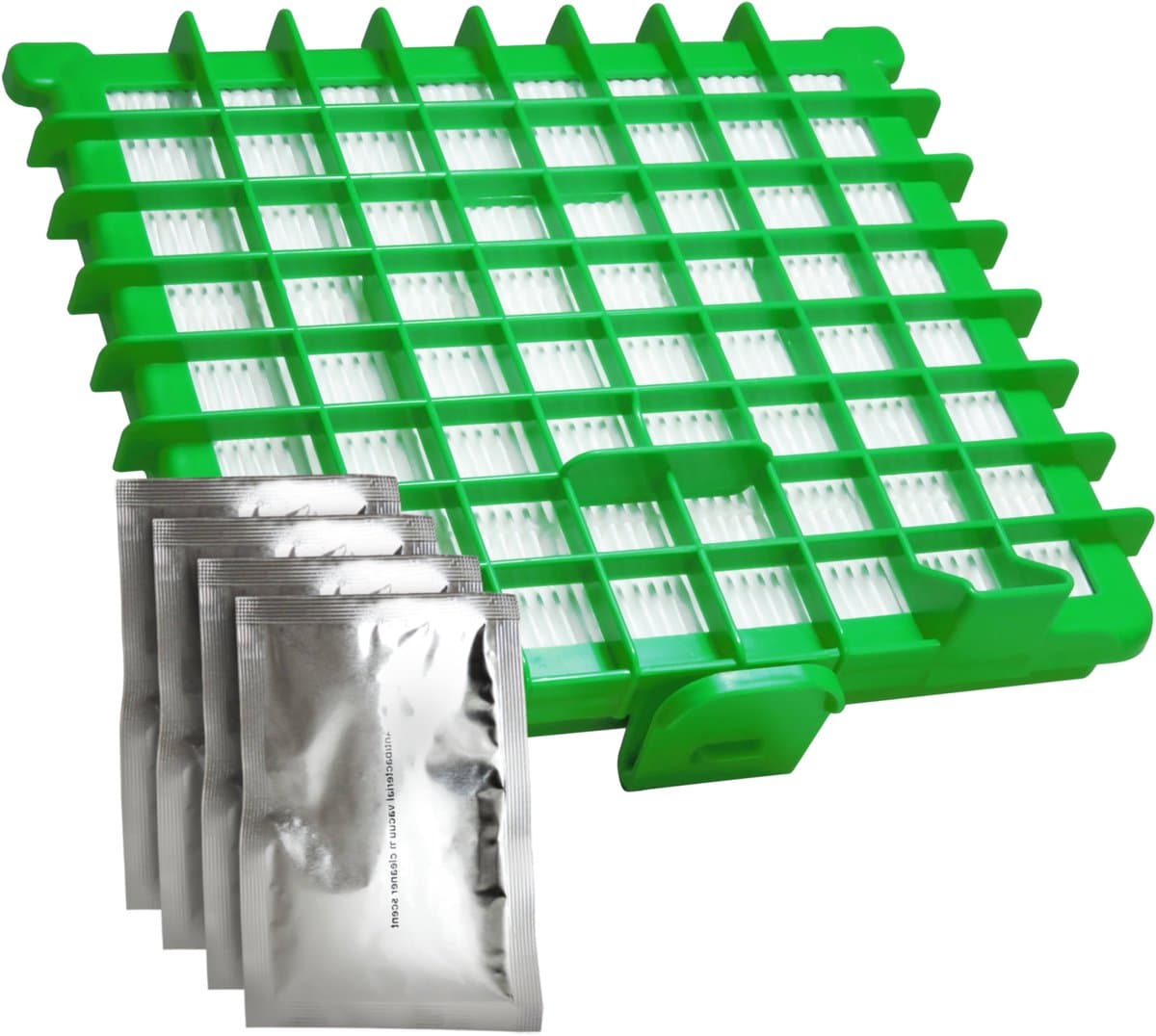 Dparts hepa filter en geurzakjes geschikt voor Rowenta stofzuiger - 1 filter en 4 zakjes geurkorrels - Silence Force Compact - Silence Force Extreme - Silence Force Extreme Compact - X-Trem Power - X-Trem Power XL - stofzuigerfilter ZR002901 — afbeelding 1