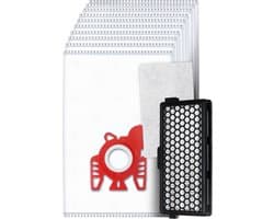 10x Dparts stofzuigerzakken en 1 HEPA filter geschikt voor Miele FJM - met motorfilter - HyClean 3D Efficiency - Compact C1 C2 - S4000-4999 (S4) - S6000-6999 (S6) - hepafilter stofzuigerfilter SF AA 50 Active AirClean uitblaasfilter