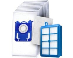 10x Dparts S-bag stofzuigerzakken en 1 HEPA filter - geschikt voor Philips en AEG - voor series VX6 VX7 PerformerPro Performer Expert Silent Ultimate Expert - nr. Classic Long Performance - PH99 - FC8021/03 - FC8021/05 - GR201S - GR201SM