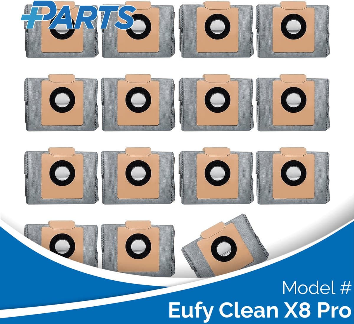 Eufy Clean X8 Pro Stofzakken (15 Stuks, Plus.Parts® alternatief voor T29F70A2) — afbeelding 1
