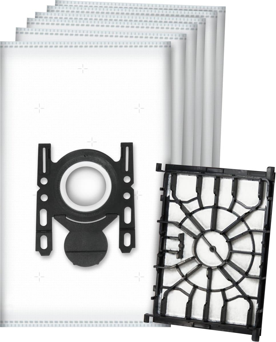 10x Dparts G-ALL stofzuigerzakken en 1 motorfilter geschikt voor Siemens Synchropower - stofzuigzakken en filter - stofzuigerfilter - nr. 00579421 - VZ41FGALL - BBZ41FGALL — afbeelding 1