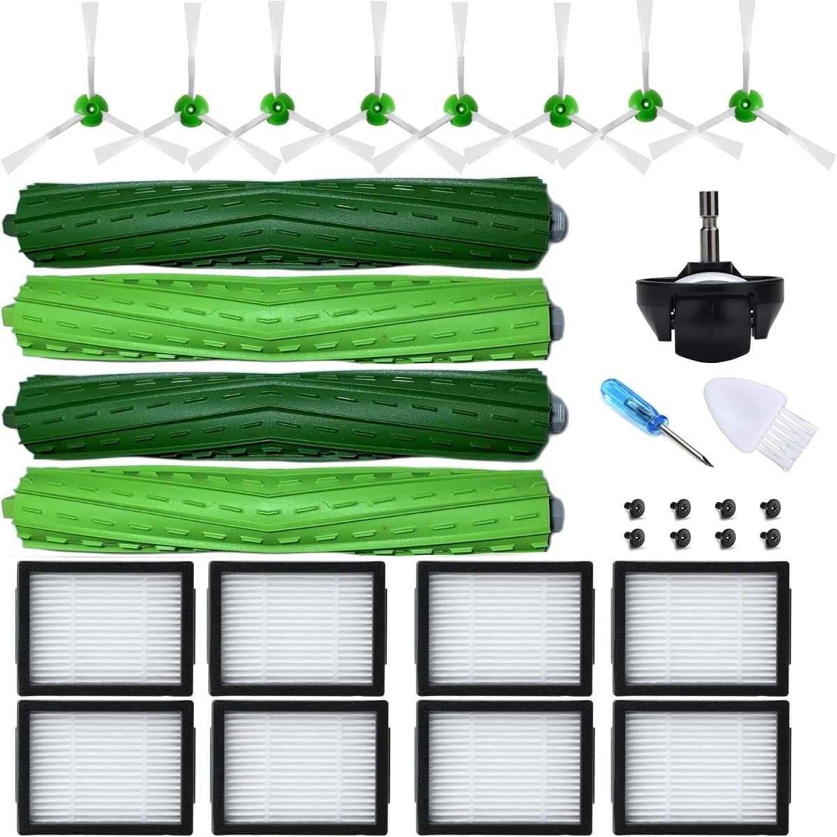 Stofzuigeraccessoires - 23-pack vervangende onderdelen - Multifunctionele rubberen borstelfilter - Geschikt voor iRobot Roomba — afbeelding 1