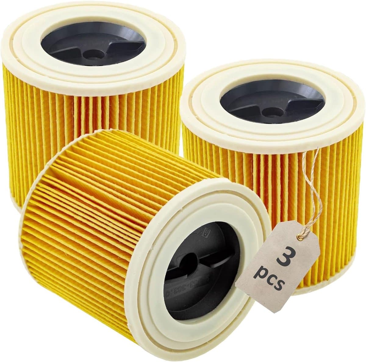 3 pieces cartridge filters KFI 3310 for Kärcher wet/dry vacuum cleaner and vacuum cleaner item number 2.863-303.0 - ShopVlot — afbeelding 1