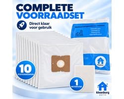 Kleanburg® Stofzuigerzakken voor Inventum SZ300 - 3-laags - 10 stuks + motorfilter