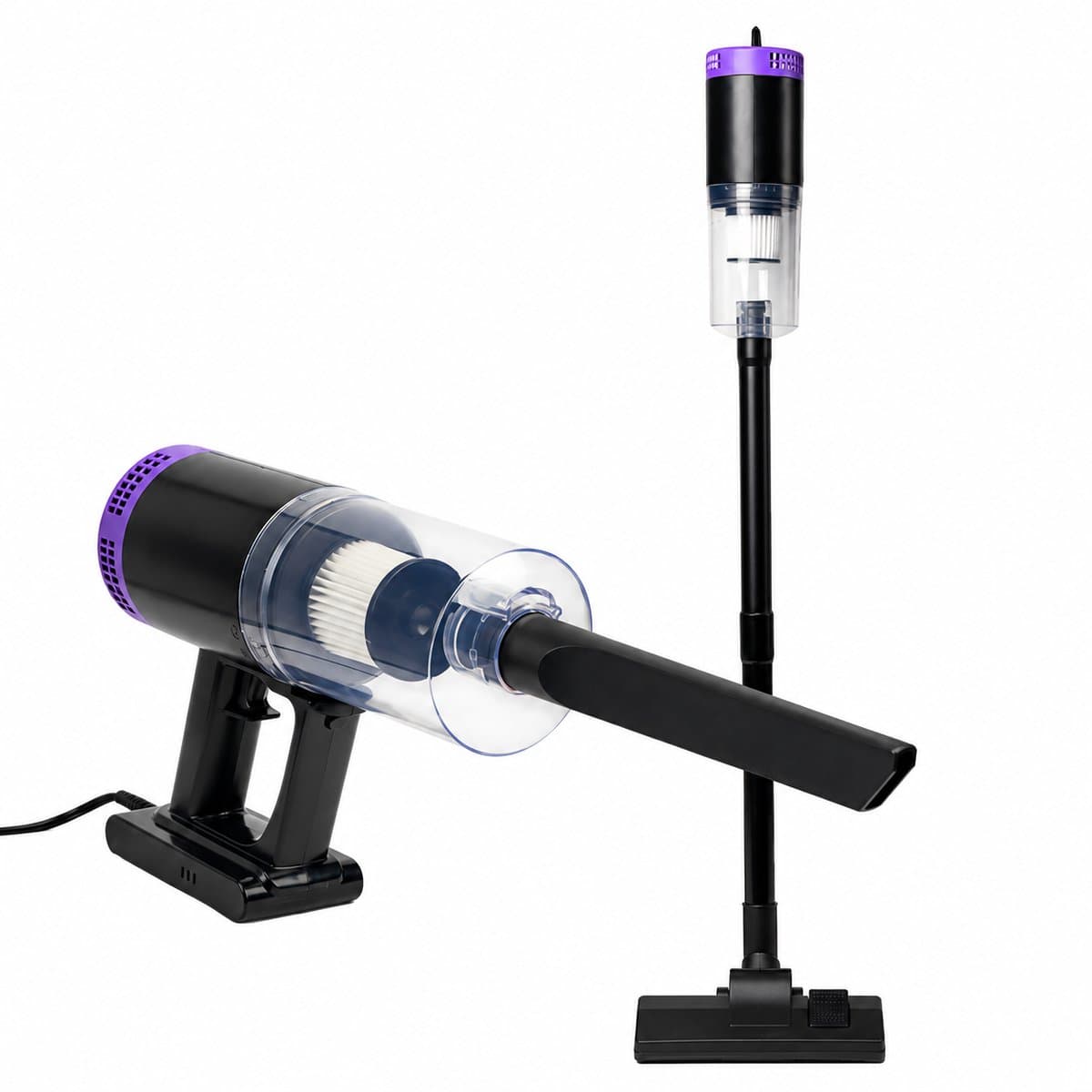 Nexxt 2-in-1 Steelstofzuiger en Handstofzuiger met Snoer - 600W - 15 Kpa - 0,6 liter - 5 M Snoer - Zwart — afbeelding 1