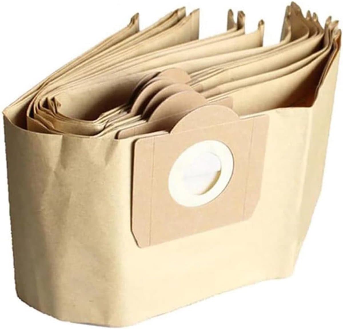 5x Stofzuigerzakken Geschikt voor Kärcher WD2 / WD3 / WD4 / WD5 / WD6 – BIO Papieren Vervangzakken 25L | Compatibel met SE 4001, SE 4002, KNT, KWD Serie | Duurzame 2-laags Filterzakken — afbeelding 1