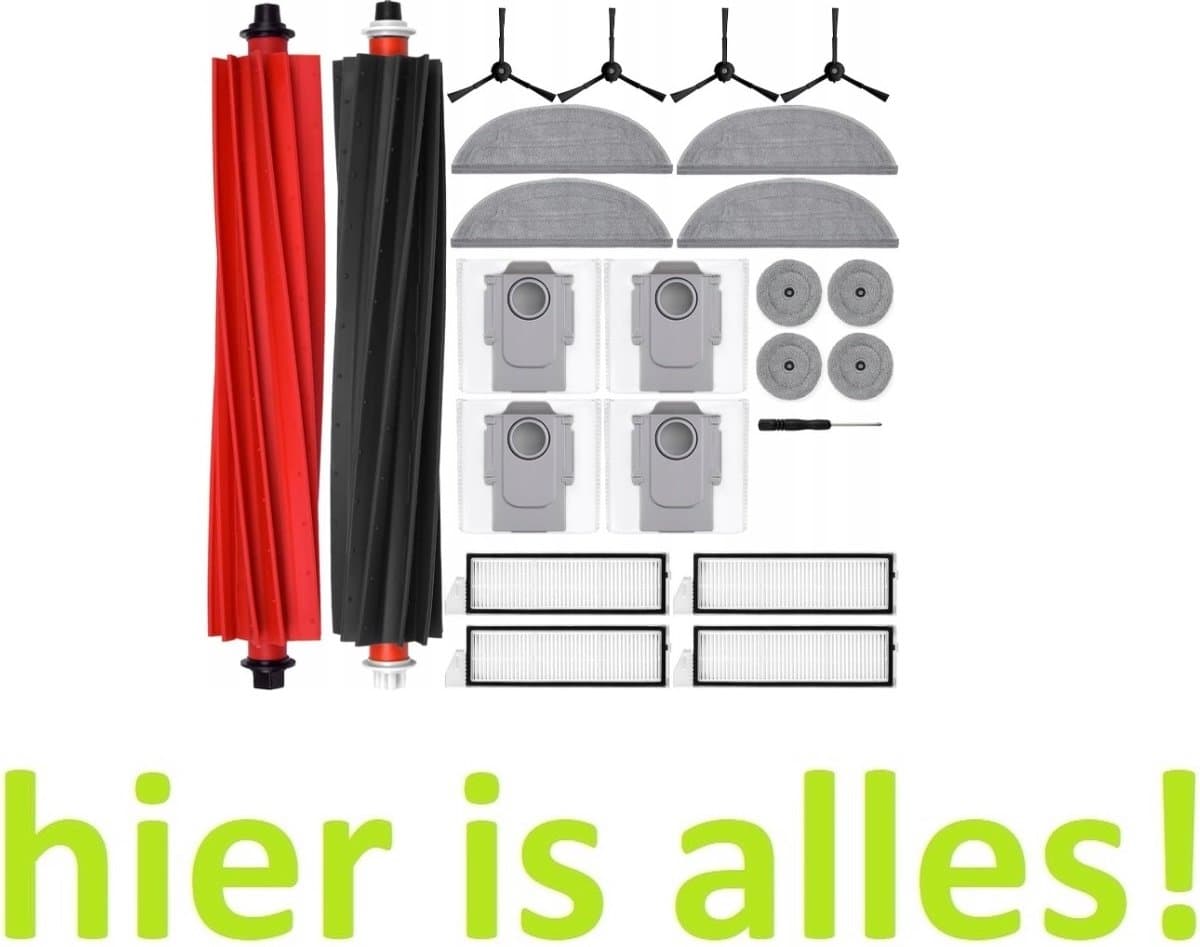 GROOT KIT met onderdelen compatibel met: Roborock S8 maxV ULTRA - zakken - moppen - filters - borstels - Hoogwaardige vervanging voor: S8 maxV ULTRA - Accessoires - reserveonderdelen - 23 onderdelen - hier is alles! — afbeelding 1