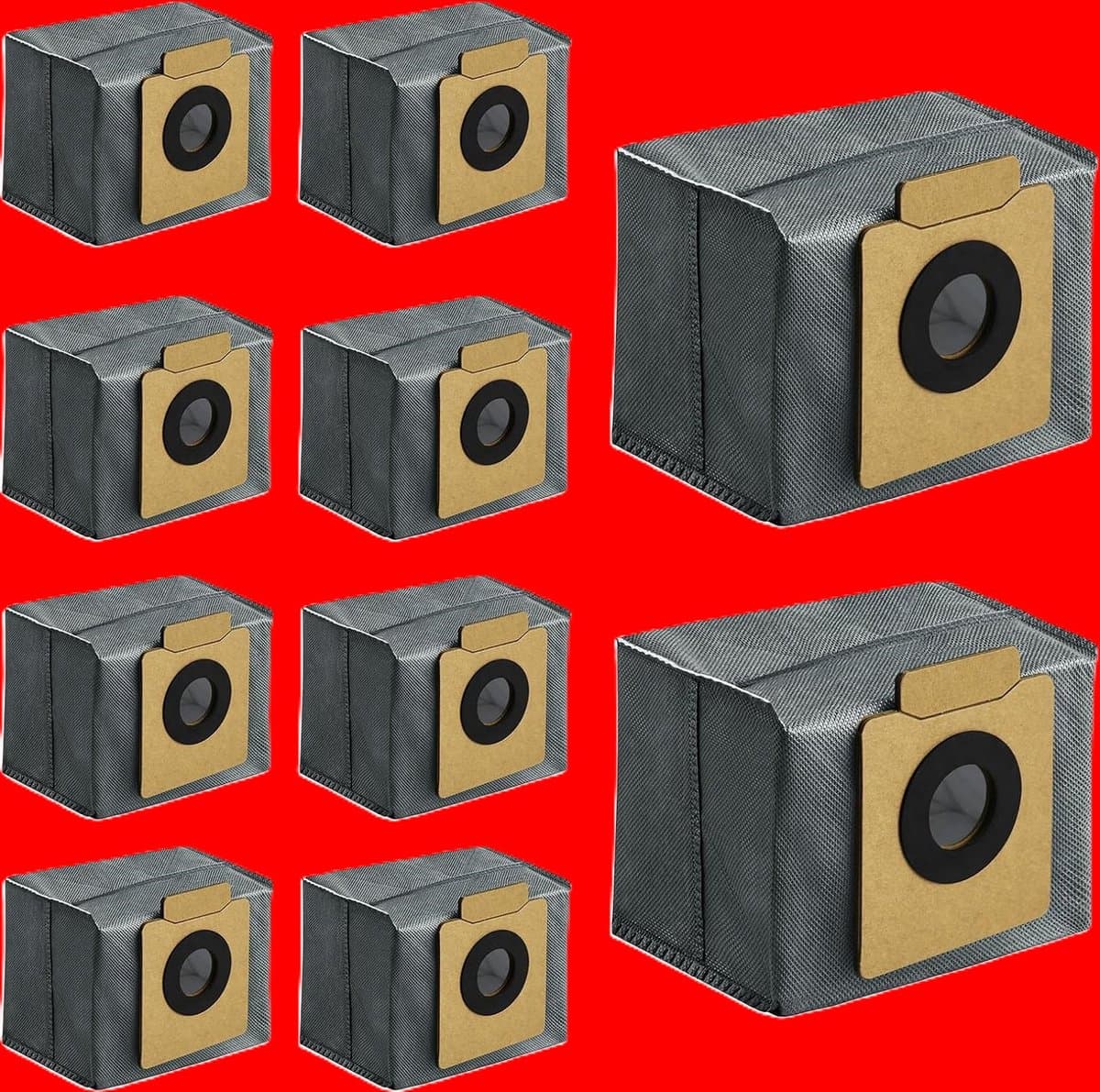Set van 10 accessoires geschikt voor Eufy robotstofzuigers: stofzuigerzakken compatibel met Eufy X8 Pro en X10 Pro Omni. Stofzakken met 4 lagen en een grote capaciteit voor efficiënte en langdurige schoonmaakprestaties. — afbeelding 1