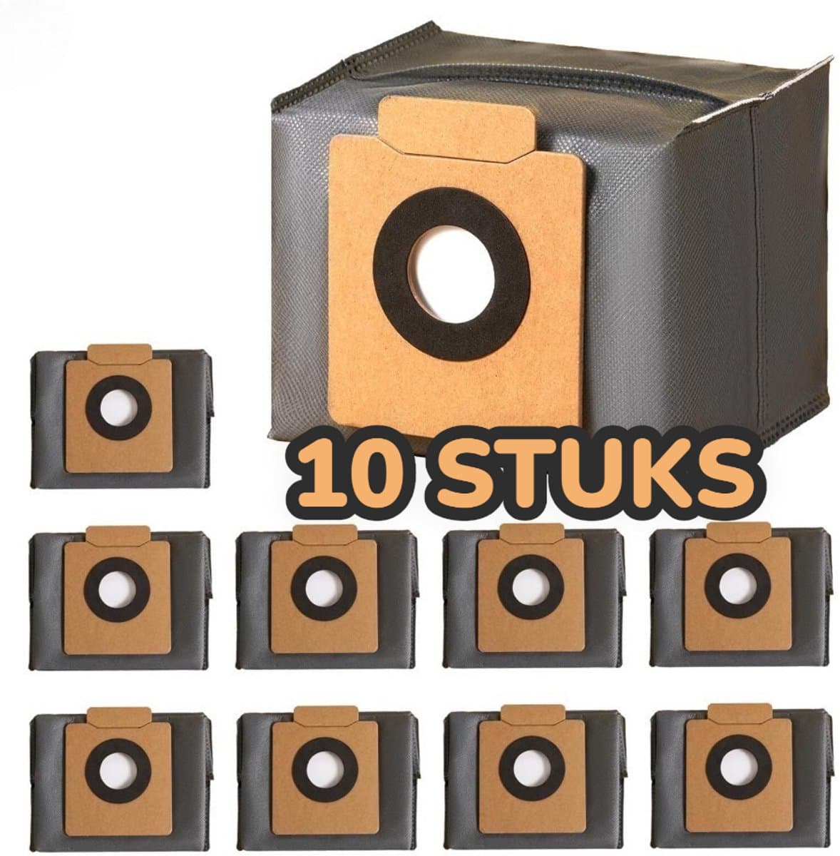 10 Stuks premium stozuigerzakken geschik voor Eufy Clean X8 Pro/X10 Pro Omni robotstofzuiger, stofzak, accessoireset, reserveonderdelen, grote capaciteit — afbeelding 1