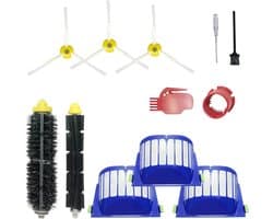 Robot Stofzuiger Accessoires voor i-Robot Roomba 600 & 500 Serie, 3 Filter, 3 Zijborstel, 1 Borstel