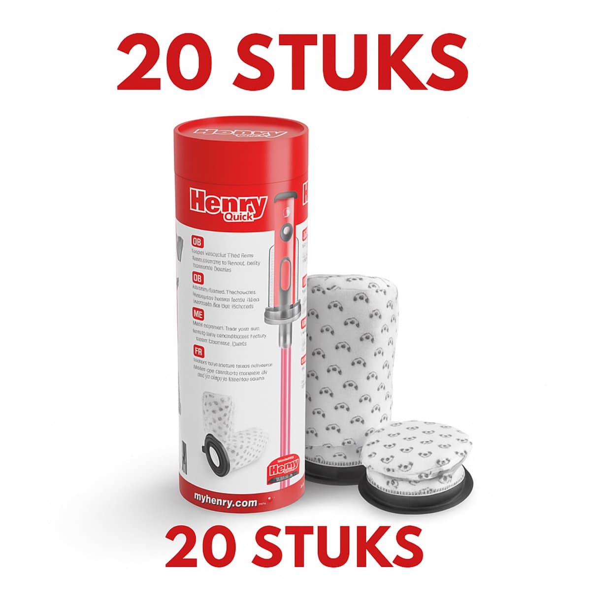 Numatic Quick Filterpods | 2 x 10 stuks | in handige opbergkoker — afbeelding 1