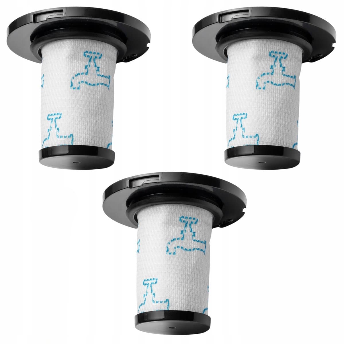 AreoSe - HEPA-filter voor TEFAL X-Force Flex 11.60 12.60 14.60 15.60 Rowenta X-Force Flex - 3 stuks — afbeelding 1