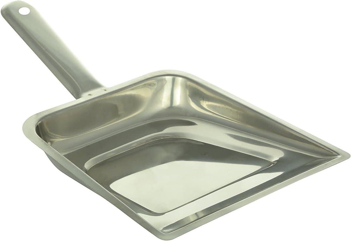 Stoffen Schotel - Veegschop - Huishoudelijk Werk - Roestvrij Staal - 31 cm - Zilver — afbeelding 1