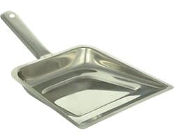 Stoffen Schotel - Veegschop - Huishoudelijk Werk - Roestvrij Staal - 31 cm - Zilver