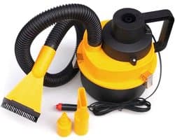 Thijox - Draagbare 12 V Autostofzuiger met 2300 PA Zuigkracht, Nat en Droog, Geschikt voor Dierenharen, Inclusief Meerdere Sproeiers en Slang