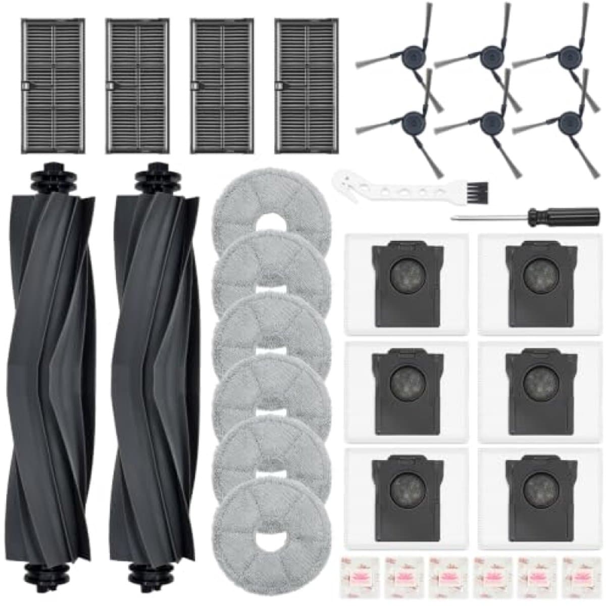 PromoHome 32-delig accessoireset voor Dreame L10s Ultra Gen 3/X40 Ultra Complete/X40 Master/L40 Ultra, Mova P50 Pro - 2 hoofdborstels, 4 filters, 6 dweilpads, 6 zijborstels, 6 stofzakken — afbeelding 1