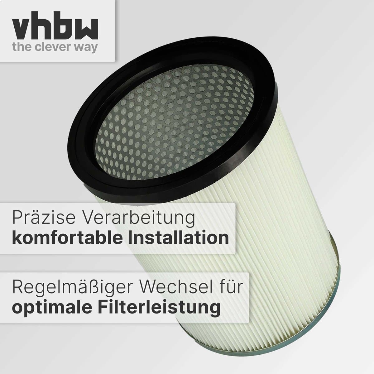 vhbw geplooid vervangingsfilter voor Kärcher 9.770-988.0, 6.907-038.0 stofzuigers - cartridgefilter wit — afbeelding 1